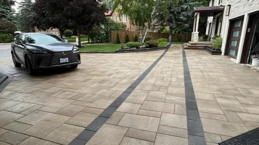 Landscaped backyard project